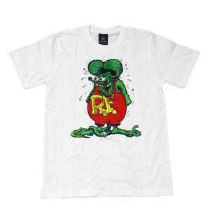 ラットフィンク 緑のネズミ アメカジ アメリカン ストリート系 デザインTシャツ おもしろTシャツ メンズ 半袖★tsr0300-wht-l