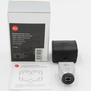 元箱、ケース付き。★新品級★ LEICA ライカ ビューファインダーM 21mm シルバー