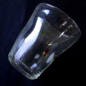 倉敷ガラス コップ クリア 玉模様 泡ガラス フリーカップ 手造りガラス 約200ml [G542]の画像8