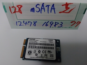 ■ SSD mSATA ■ 128GB （12478時間）　東芝　正常判定　送料無料