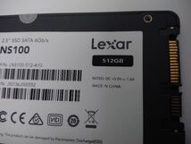 ■ SSD ■ 512GB （6037時間）　Lexar　正常判定　送料無料_画像3