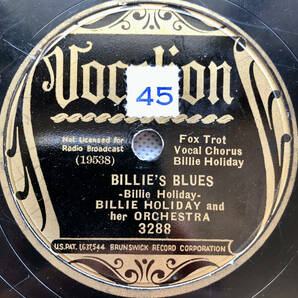 Billie Holiday / Vocalion 78rpm / Summertime, Billie's Blues / ビリー・ホリディの画像4