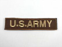 アメリカ陸軍 US ARMY パッチ ワッペン サバゲー ミリタリー ベルクロ 茶白_画像1