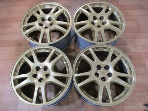 Subaru Impreza WRX GDB STi 前期 Genuine ゴールド Wheels 4本 5H-100 17 Inch 7.5J+53 ストック用 補修品用 GC8 Legacy B4 流用