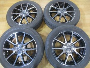 A-TECH シュナイダー ホイール タイヤ 4本 4H-100 14インチ 155/65R14 ブリヂストン 2022年 溝有り ワゴンR スペーシア タント N-BOX N-ONE