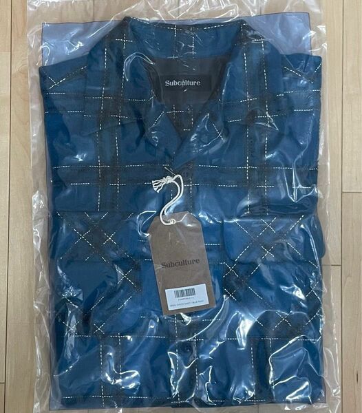 subculture WOOL CHECK SHIRT 2 BLUE M サブカルチャー ウールシャツ ブルー