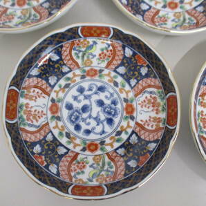 F10 第一陶器 小皿5枚セット レア レトロ 陶磁器 鳥柄 花柄 金彩 銘々皿の画像2