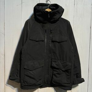 ユニクロ ホワイトマウンテニアリング UNIQLO×White Mountaineering ハイブリッドダウンオーバーサイズパーカ(S)ブラック