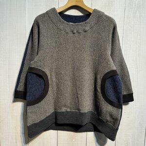 ツモリ チサト TSUMORI CHISATO デザイン ウールニットセーター(2)グレー