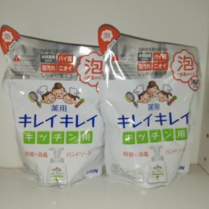 【2袋セット】キレイキレイ 薬用キッチン泡ハンドソープ 詰替 180ml 泡タイプ ライオン