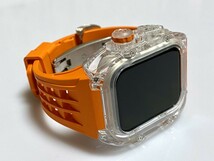 ★アップルウォッチバンド ラバーベルト カバー　Apple Watch ケース 49 ウルトラ　ultra スポーツ メンズ レディースO_画像2