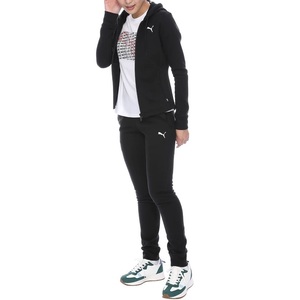 Puma Ladies Full Zip Foody &amp; Pants Mize Mize Black Back Fleeme Swep Upper и Lower Setup Simple