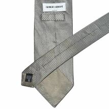 GIORGIO ARMANI 高級ネクタイ パターン柄 グレー系 USED ジョルジオアルマーニ メンズ服飾小物 ネコポス可 中古 t804-_画像5
