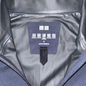 ★超美品★ブロックテック★ UNIQLO 薄手 パーカー sizeS ネイビー系 撥水 防風 防寒 防水 透湿 ユニクロ 洗濯 プレス済み USED 1176の画像6