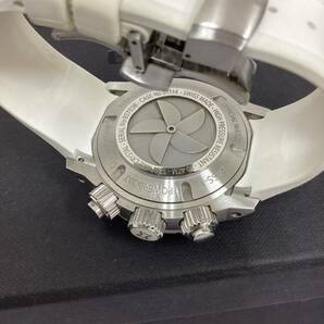 EDOX CLASS-1 SERIAL№937036 CASE№01114 自動巻き エドックス 重量感 豪華 ホワイトｘシルバー デイデイト表示 現在稼働品＃17238の画像4