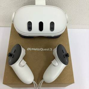 Meta Quest 3 VRヘッドセット メタクエスト3 初期化済 128GB ホワイト バーチャルリアリティー/仮想的な空間/臨場感/体験 ＃18108の画像2