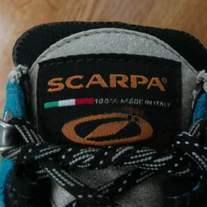 SCARPA スカルパ 良品 レディース24.0cmEE 防水透湿 GTX本格トレッキングシューズ 高レベル登山靴 青/白/黒 日帰り低山-百名山-縦走-雪山の画像7