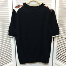 美品☆Paul Smith ポールスミス セーター レディース M ブラック／フラワー柄 【クリックポスト可】_画像2