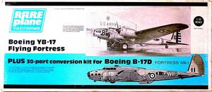 レアプレーン 1/72 ボーイング YB-17 フライングフォートレス / B-17D フォートレス Mk I 真空成形 プラモデル 上級者向け 未使用 未組立
