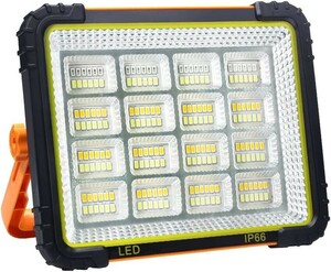 即納 100W LED作業灯 USB 充電式 高輝度 大容量 15000mAh LED 投光器 薄型 IP66防水 192個チップ マグネット付き 照明 SLT-192