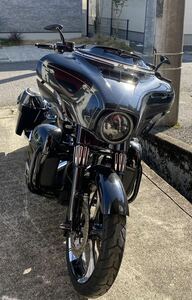 Blackムブレードライダー助手席フロアボード ツーリングStreetグライド FLHX FLTR、HarleyFLTRXエレクトラグライドFLHTSoftailス