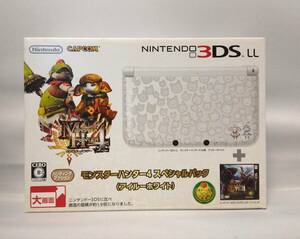 新品 ニンテンドー3DS LL本体 モンスターハンター4 アイルーホワイト