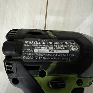 マキタ 純正バッテリー付きTD137DZ充電式インパクトドライバ makita BL1430 Bの画像2