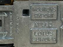 POLITOYS EXPORT 563 LOTUS EUROPA 1/43 ミニカー ポリトーイ ロータス ヨーロッパ イタリア製 _画像10