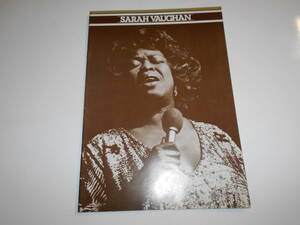 パンフレット プログラム チラシ サラ・ヴォーン Sarah Vaughan japan program 1978年昭和53年 アメリカ 黒人女性ジャズ b