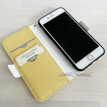 iPhone 7 8 SE (第2世代/第3世代) SE2 SE3 手帳型 ケース スマホケース カードケース カラフル レザー調 イエロー 黄 黄色 アイフォン_画像5
