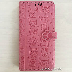 iPhone 13 / 14 ケース スマホ 手帳型 ピンク pink 猫 CAT 猫ちゃん 犬 ワンちゃん DOG