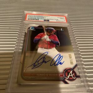 2022 Bowman Draft Chrome Ignacio Alvarez Auto 499 PSA 9 1st Braves CD-AIAの画像1