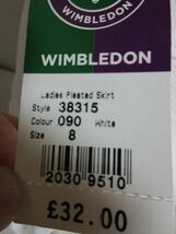 3498 ≪8 M位?≫ 未着用 WIMBLEDON Wゴム 変わった テニススコート2-3_画像4