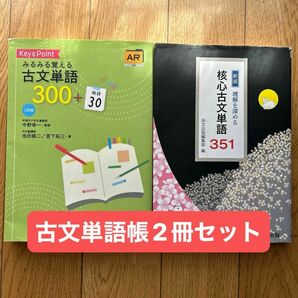 古文単語帳2冊セット　新版理解を深める核心古文単語351　みるみる覚える古文単語300+敬語30三訂版〇〇