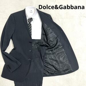 510 Dolce&Gabbana Dolce and Gabbana setup suit black 46 stripe 3B