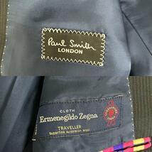 498 Paul Smith ポールスミス × Ermenegildo Zegna エルメネジルド ゼニアセットアップスーツ ネイビー M_画像7