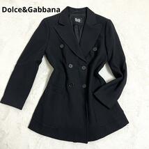 486 Dolce&Gabbana ドルチェアンドガッバーナ トレンチコート ブラック 44 レディース_画像1