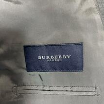 422 BURBERRY LONDON バーバリーロンドン セットアップスーツ グレー シルク 2B_画像5