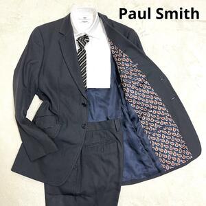 466 Paul Smith ポールスミス セットアップスーツ ネイビー L シルク