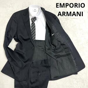 436 EMPORIO ARMANI エンポリオアルマーニ セットアップスーツ ブラック 46 ウール