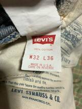 Levi's リーバイス501 デニム バレンシア工場製 ボタン裏555 1994年製 セルビッチ ビッグE W32 初期 復刻 アメリカ製 110周年記念モデル_画像5