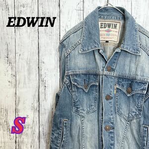 EDWIN エドウィン　デニム　ジャケット　メンズ　レディース　小さめ　S 