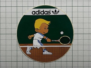 【adidas】古い アディダスのステッカー： 1980~1990年代 フランス ビンテージ テニス スポーツ スニーカー +Fa