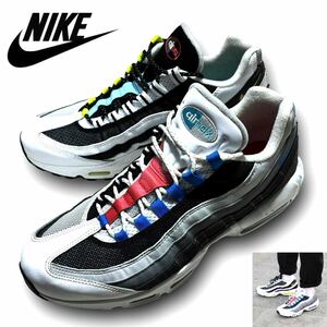 良品 定価2万 NIKE ナイキ AIR MAX 95 QS GREEDY 2.0 エアマックス グリーディ マルチカラー CJ0589-001 US9.5/27.5㎝ スニーカー シューズ