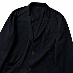 極美品 爽快 バーバリーブラックレーベル ノバチェック COOLMAX カットソー生地 サマー テーラードジャケット L/3 紺 BURBERRY BLACK LABELの画像4
