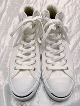 【試着のみ未使用】CONVERSE コンバース ジャックパーセル ホワイト 26cm ハイカット JACK PURCELL スニーカー_画像4