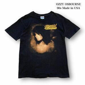 【OZZY OSBOURNE】90s オジーオズボーン ヴィンテージ バンドTシャツ 半袖 theatre of madness ツアーTシャツ ヘインズボディ USA製 黒 (L)