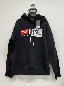 D6771*5　未使用　DIESEL　ディーゼル　S GIRK HOOD CUTY　パーカー　A00339　ブラック　プルオーバー　Mサイズ　フーディー　衣類