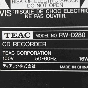 F☆TEAC ティアック RW-D280 CDレコーダー ☆ジャンク品☆の画像7
