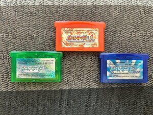 1円スタート ポケモン ポケットモンスター ファイアレッド エメラルド サファイア ゲームボーイアドバンス GBA 稼働確認済 現状品 3点